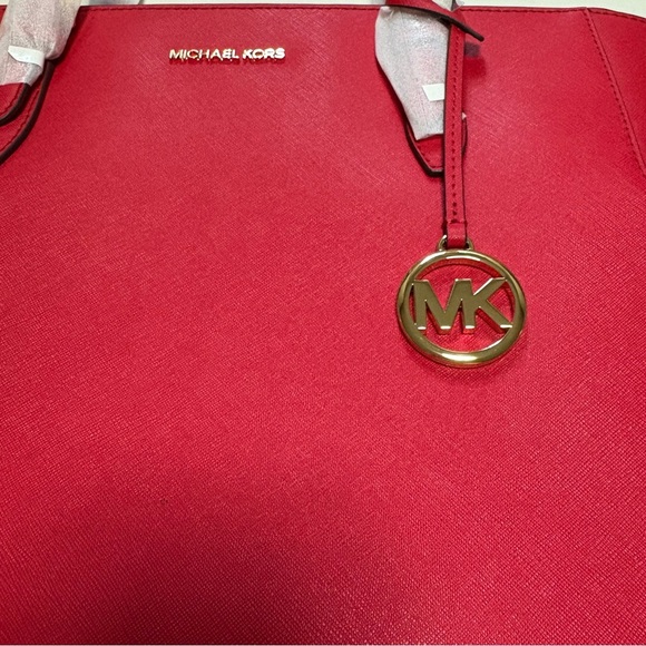 Michael Kors Vibrant Red Tote - Picture 3 of 6